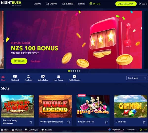Nightrush Online Casino CA